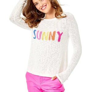 Lilly Pulitzer Danette Sweater Resort White Sunny